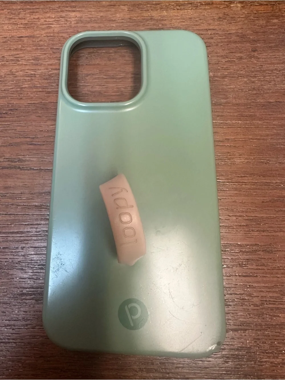 14 Pro Max Loopy Case Mint Green iPhone Case with Pale Pink Loop